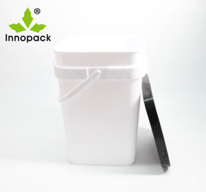 Seau en plastique couleur personnalisée seau carré 20L impression logo - Product Image 4