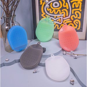 Silicone Exfoliating Towel Soft Gentle Skin Care Tool For Home Use White Green Blue Pink Gray - Product Image 2