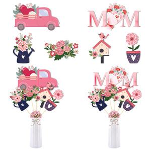 Vietnam Mother's Day Centerpieces Wood Crafts for Table Decorations Flower <b>Vase</b> Topper - Product Image 3
