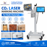 Machine de marquage laser CO2 pour bouteilles OEM chinoises, marquage du bois, du bambou, du cuir, du papier, du silicone, du plastique