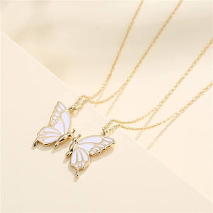 2023 populaire argent pendentif collier fille bijoux breloque papillon collier chaîne meilleur ami amitié collier pour les femmes - Product Image 4