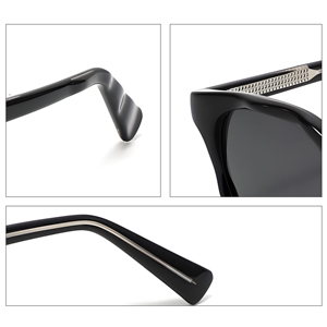 نظارات شمسية عتيقة الطراز من مادة تي آر 90، نظارات فاخرة من الأسيتات، نظارات شمسية مستقطبة للرجال بشعار وحماية من الأشعة فوق البنفسجية 400، نظارات شمسية مربعة للنساء - Product Image 4