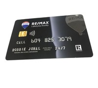 FM4442 Kontaktchip Geprägte Beidseitig Bedruckte Fake-Magnetstreifen-Kreditkarte Werbe-Geschäftskarte