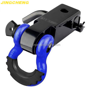 Receptor de enganche de grillete forjado de alta resistencia Receptor de 2 "y grillete de 3/4" con aislador y arandelas Recubierto de polvo para remolques - Product Image 5