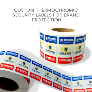 Étiquette de sécurité thermosensible à message caché, autocollant thermochromique réversible anti-effraction VOID - Product Image 3