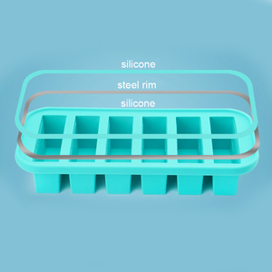 Four lave-vaisselle <span class=keywords><strong>Silicone</strong></span> soupe congélateur moule conteneur nourriture congélation Cubes plateau de rangement <span class=keywords><strong>avec</strong></span> <span class=keywords><strong>couvercle</strong></span> - Product Image 6