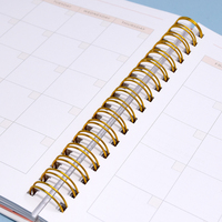 Planificateur et organisateur de produits alimentaires de mariage Logo personnalisé A4/ A5 spirale d'or Journal de remerciement carnet de notes planificateur de mariage