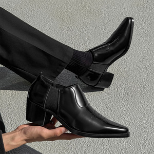 Zapatos de Cuero Formales de Negocios Estilo 2026, de Una Pieza, para Hombre, con Aumento de Altura, para Oficina, Boda, Compromiso y Matrimonio - Product Image 2