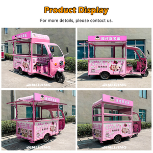 รถขายกาแฟเคลื่อนที่ 3 ล้อ JINLIJING รุ่น PT-7305 รถบาร์บีคิวมอเตอร์ไซค์สามล้อ รถเข็นขายอาหารแบบกำหนดเองได้ - Product Image 5