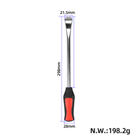 Outil de levier pour pneus en aluminium de 29,8 cm avec poignée en caoutchouc antidérapante, extrémités rondes/ciseaux pour l'installation de pneus pleins de scooter électrique