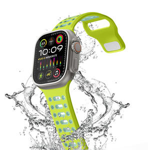 สายนาฬิกาซิลิโคนขายส่งสำหรับ Apple Watch S 10 11 46 มม. Ultra 49 มม. SE 44 มม. สายรัดข้อมือแบบสปอร์ตสองสีพร้อมหัวเข็มขัดแม่เหล็ก - Product Image 1