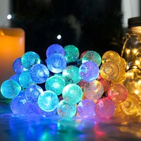 Guirlande solaire extérieure de 4,5 m avec 30 LED pour la maison, le jardin, les fêtes, les décorations de Noël, série Landsign, lumière laser