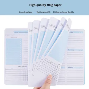 ए 5 रंग पतला आंतरिक पृष्ठ pp वाटरप्रूफ सर्पिल कॉइल छात्र कार्यालय 52-सप्ताह के रिकॉर्ड प्लानर नोटबुक उपहार - Product Image 5