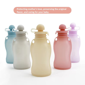 Bolsa de Almacenamiento Manual de Silicona Portátil para Leche Materna y Jugos de Frutas para Bebés y Niños, Libre de BPA, Impermeable, Multifuncional - Product Image 6