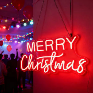 Letrero de Neón LED Personalizado para Fiestas, Decoración Navideña, Letrero Luminoso de Neón para Eventos de Año Nuevo, Dropshipping - Product Image 1