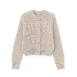 Cárdigan de punto elegante francés inspirado en Song Hye-Kyo para mujer, suéter de ganchillo hueco de estilo suave, chaqueta informal para otoño - Product Image 5