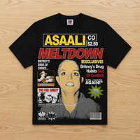 FNF Brittany Kaos Pria 100% Katun Streetwear Motif Huruf Lengan Pendek Longgar O-Neck Logo Depan Sablon Sutra 180g