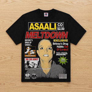 Camiseta FNF Brittany para Hombre, 100% Algodón, Estilo Urbano, Estampado de Letras, Corte Holgado, Serigrafiada, Jersey de 180g, Antiencogimiento - Product Image 3