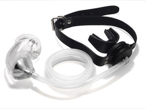 Yetişkin oyunu fetiş Kinky Slave oyuncaklar Penis kollu horoz kafes işemek pisuar ağız fiş Gag içine akış - Product Image 5