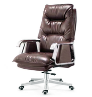 Chaise de direction à dossier haut avec rembourrage en fibres douces pour bureau de manager