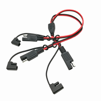 Adaptateur SAE Y 1 vers 2, câble d'alimentation, connecteur 2 broches, prise à déconnexion rapide SAE pour batterie automobile, chargeur solaire