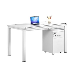 Nhà Máy Bán buôn gỗ trắng văn phòng bàn chuyển đổi với tủ bên đơn giản Modular nhân viên bàn làm việc - Product Image 5