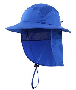 Chapeau seau en polyester de qualité supérieure extérieur UPF 50 + chapeau de soleil chapeau de pêche en maille à large bord avec rabat de cou séchage rapide - Product Image 5