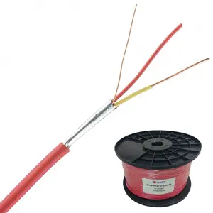 Câbles d'alarme incendie 2*1.5mm2 alarme incendie détecteur de fumée capteurs 2 fil électrique rond décoratif