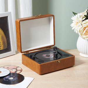<span class=keywords><strong>Lecteur</strong></span> <span class=keywords><strong>CD</strong></span> rétro avec BT, cadeau musical vintage <span class=keywords><strong>pour</strong></span> les couples, <span class=keywords><strong>lecteur</strong></span> d'album de disques portable avec esthétique - Product Image 3