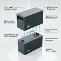 Système de stockage d'énergie domestique tout-en-un portable TSOL-DB2000Lite, batterie LiFePO4 empilable 200Ah 51.2V 5-10kW, hybride réseau AC IP65