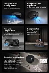 Robot de Limpieza de Pisos Inteligente a Vapor Dreame X60 Pro Premium, Reconocimiento de Múltiples Objetos, Estación de Carga Ultrafina Integrada, HEPA para el Hogar - Product Image 5
