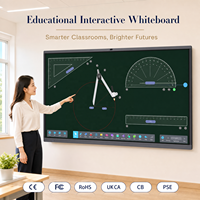 Tableau blanc interactif éducatif 55/65/75/86 pouces Ultra HD 4K LED, écran plat intelligent pour l'enseignement scolaire, écran tactile 50 points