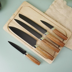 Ensemble de 6 couteaux de cuisine, lames antiadhésives, couteaux de chef, éplucheur, couteau de cuisine en acier inoxydable pour couper - Product Image 6