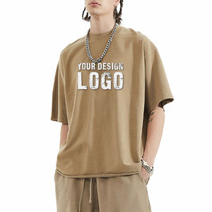 Camiseta de Hombre al por Mayor, Personalizada, Estilo Vintage, Lavada, Hombros Caídos, de Alta Calidad, Holgada, Deportiva, de Media Manga, Tallas Grandes - Product Image 2