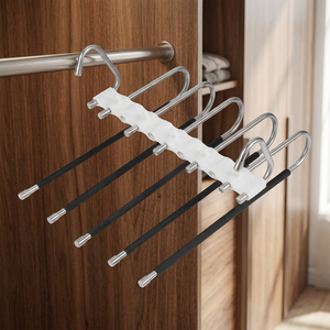 Multifunctional Pant Anti Slip Foam Padded <b>Hangers</b> Closet Organizer Space Saving Magic Clothes <b>Hangers</b> with 2pcs Hooks - Product Image 2