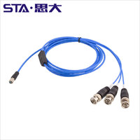 Conector de sensor C4 4P enchufe 4Core 1/4-28UNF a BNC PCB 010G10/034G10 Cable de terminal de sensor de aceleración de tres ejes de repuesto