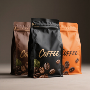 Bolsas de Café Negras con Fondo Plano, Personalizadas al por Mayor, de 250g, 500g, 12oz, 16oz, 1lb, 2lb, con Válvula y Cierre, Impresión de Logotipo Personalizado, OEM, ODM - Product Image 3