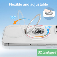 Support de téléphone portable en métal de décompression drôle de vitesse support de doigt réglable flexible personnalisé forte poignée magnétique d'anneau de téléphone