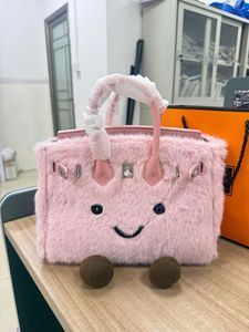 Bolso <span class=keywords><strong>Bandolera</strong></span> de Peluche Juvenil y Adorable para Mujer, Nueva Colección Otoño/Invierno 2026, Elegante Bolso de Peluche con Diseño de Dibujos Animados, También Conocido como 'Bolso Platino' - Product Image 1