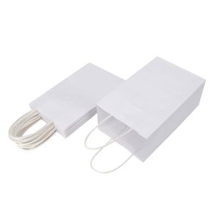 Bolsas de Papel Kraft para Comida para Llevar KM Coffee Food, Bolsas Grandes de Papel Kraft para Comestibles con Asas - Product Image 2