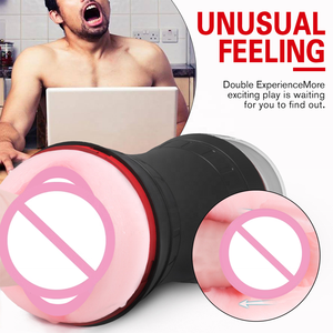 Masturbador Masculino con Vibración, Vagina Real de Bolsillo, Copa de Masturbación Oral, Forma de Linterna, 100% Impermeable, Happy Love, Sexo para Adultos - Product Image 3