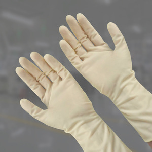 Latex Rubber Gloves Waterproof 30cm Length Two Color For Housework Dishwashing Cleaning Kitchen Use - Product Image 1