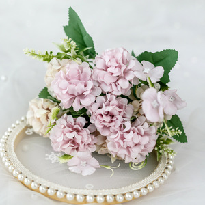 Ramo de Flores Artificiales de Hortensia Mariposa de West Lake, Flores de Seda de 10cm-30cm, Decoración para el Hogar, Decoración de Mesa de Sala de Estar - Product Image 3
