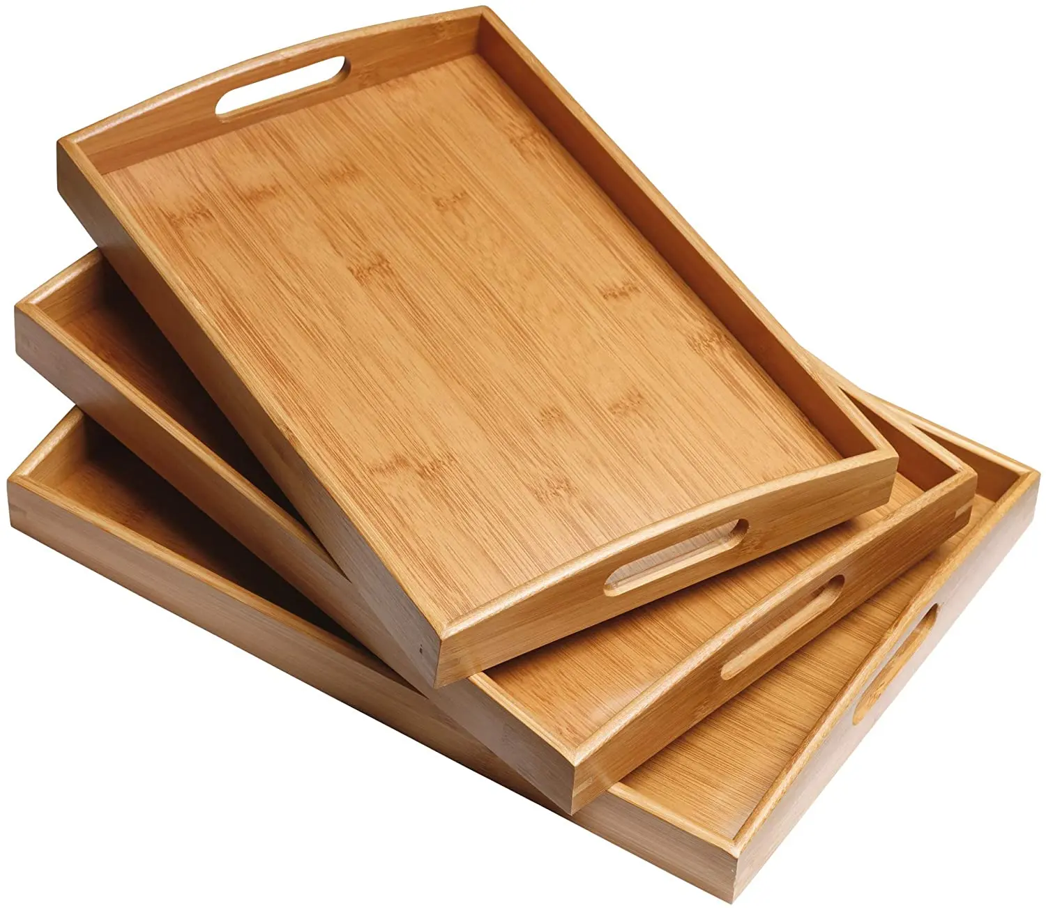 Natural Wood Tray For Food Coffee Wholesale Wooden Serving Tray