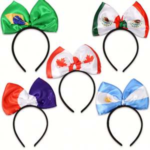 Diadema Personalizada con Bandera Patriótica de EE. UU., Canadá y México, Lazo para el Cabello con Temática de México para Fanáticos del Deporte y Animadoras, Accesorios Personalizados para Equipos - Product Image 2