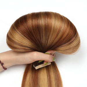 Alta qualità reale capelli umani estensioni del nastro facile applicare lo spessore naturale aspetto voluminoso proteggere il cuoio capelluto - Product Image 5