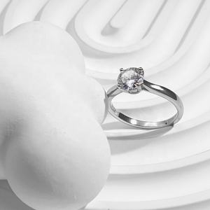 Cincin batu alam kerajinan tangan kualitas tinggi 925 perak sederhana Vintage pertunangan pernikahan janji putri potongan harga berlian - Product Image 5