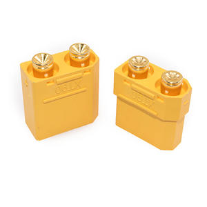 Conector de latón Amass XT90PB-M/XT90PB-F para montaje vertical en PCB, juego de conectores de alta corriente de 45A, entrada de alimentación integrada para batería LiPo RC - Product Image 3