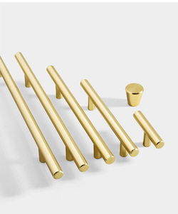 Modern Minimalist Gold Cabinet Door Handles American-style Black Aluminum Alloy Drawer Cabinet <b>Knobs</b> Wholesale Hardware - Product Image 4