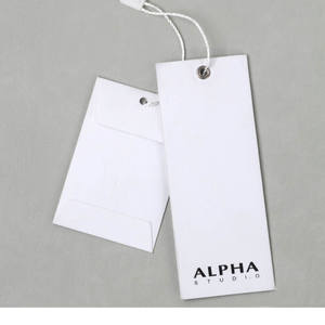 Etiquetas colgantes para ropa con diseño de logotipo original, etiquetas colgantes para prendas con cordón - Product Image 3